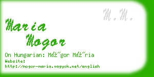 maria mogor business card